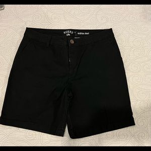 Riders by LEE Black twill/cotton Shorts. Sz. 12